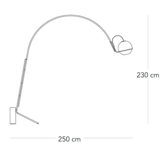dimensioni Alicanto Fontana Arte da terra